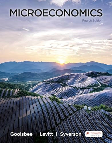 Textbook cover for "Microeconomics," fourth edition, with a mountain landscape.