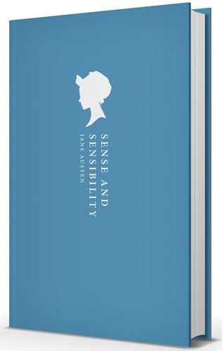 Blue hardback copy of "Sense and Sensibility" by Jane Austen.