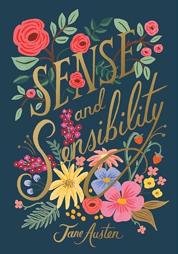 Book cover with gold text and colorful flowers on a dark blue background.