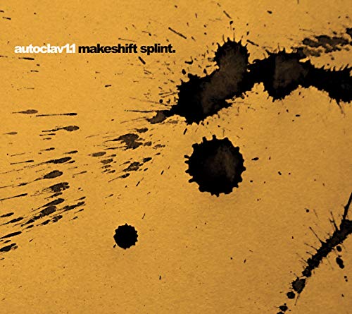 CD cover: gold background with black ink splatters and text.