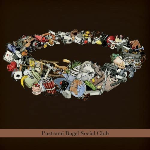 CD cover with a collage of vintage objects forming an oval shape.