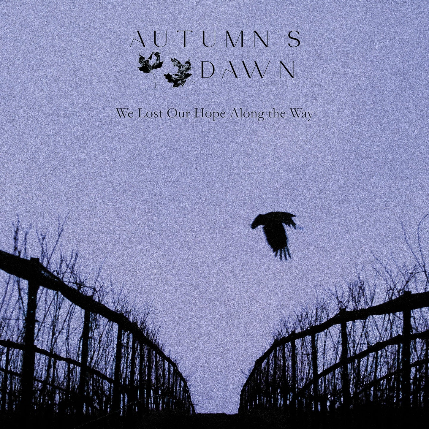 CD cover: purple sky, bare branches, and a silhouetted raven flying.