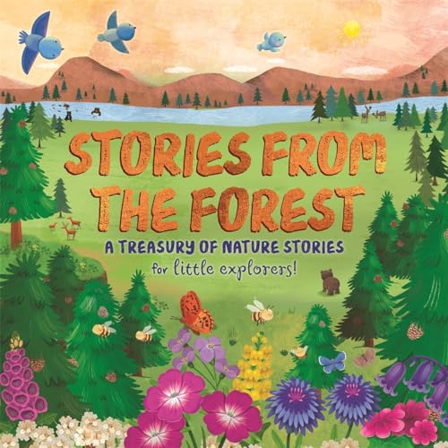 Book cover: illustrated forest scene with birds, deer, and flowers.