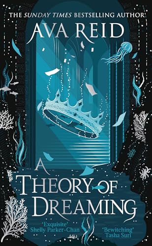 Book cover: "A Theory of Dreaming" with a crown falling into blue depths.