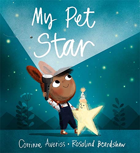 Boy with a flashlight and a smiling star, book cover.