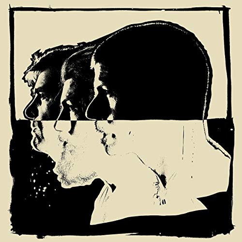 Black and white album cover featuring overlapping profiles of four men.