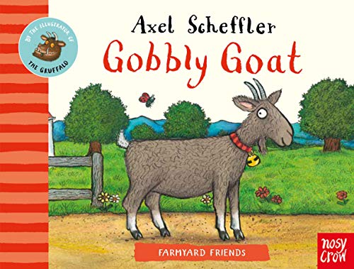 Cover of "Gobbly Goat" children's book featuring a grey goat in a field.