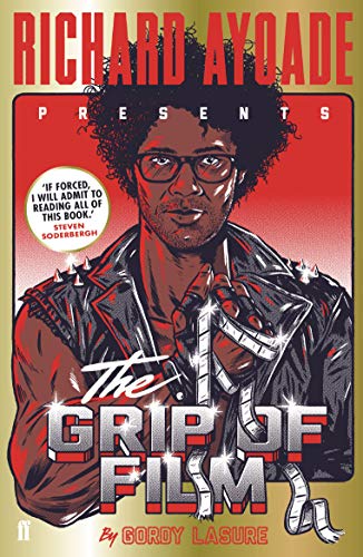 Book cover featuring Richard Ayoade in a leather jacket holding film reel.