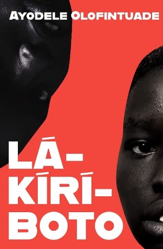 Book cover with split portrait of two Black men and bold white text.