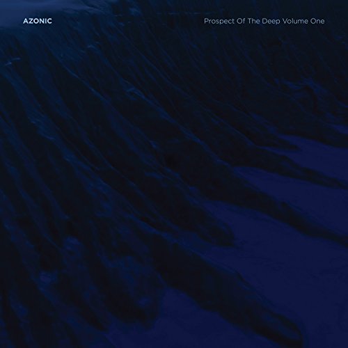 Dark blue vinyl record cover with abstract, wavy textured design.