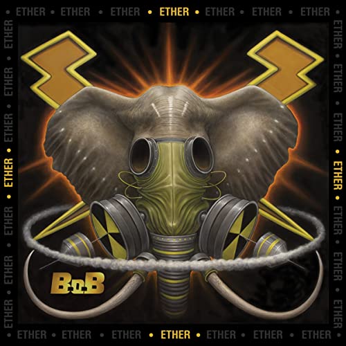 CD cover for B.o.b’s “Ether” featuring an elephant with a gas mask.