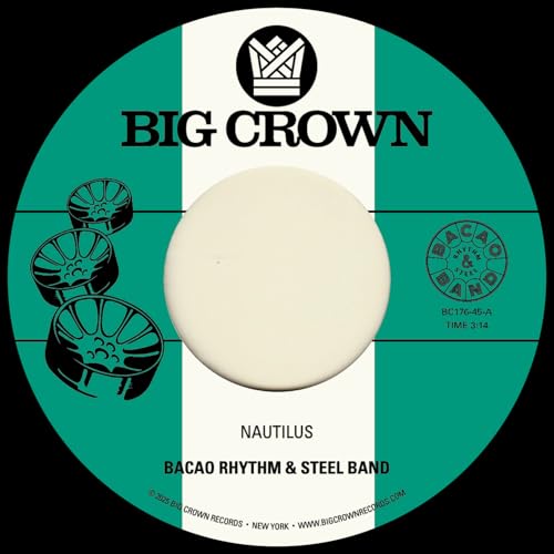 Vinyl record label: Big Crown, Bacao Rhythm & Steel Band, Nautilus.