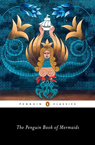 Book cover: mermaid with flowing hair and a sailing ship.