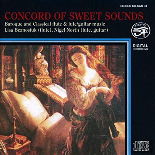 CD cover featuring a painting of a woman with a lute, Baroque music.