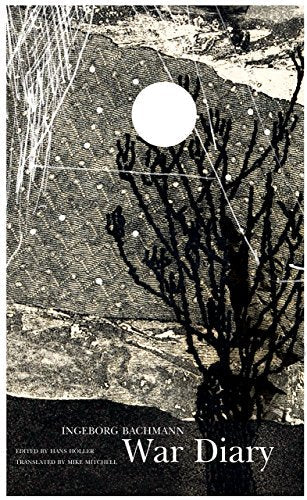 Book cover: “War Diary” with stark, wintry branch silhouette and white circle.