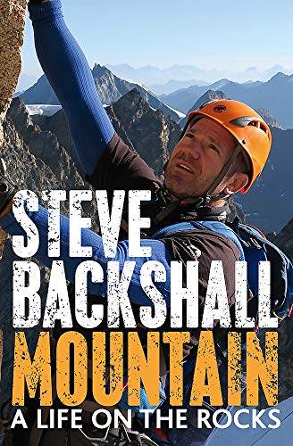 Book cover: Climber Steve Backshall against a mountainous backdrop.