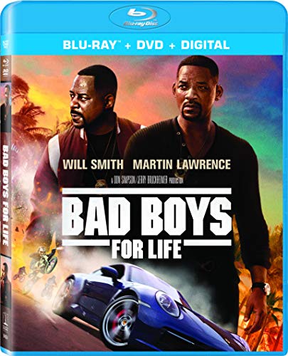 Bad Boys For Life" Blu-ray case featuring Will Smith and Martin Lawrence.