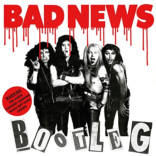 Bad News" bootleg vinyl album cover featuring four men with long hair.