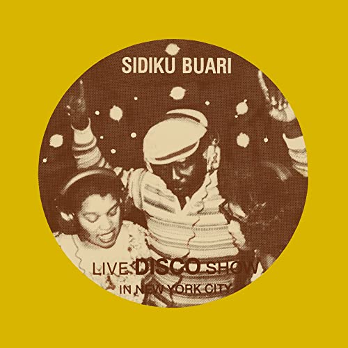 Sepia-toned album cover featuring musicians performing at a disco show.