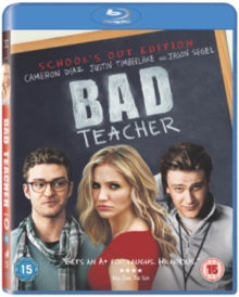 Blu-ray cover for Bad Teacher featuring Cameron Diaz, Justin Timberlake, and Jason Segel.