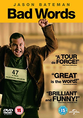 DVD cover for "Bad Words" featuring Jason Bateman with raised fist.