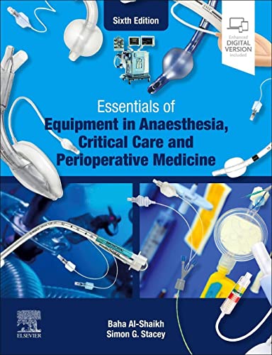 Medical textbook cover featuring anaesthesia and critical care equipment.