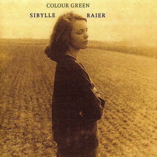 CD cover: Sibylle Baier portrait in a field, sepia tone.