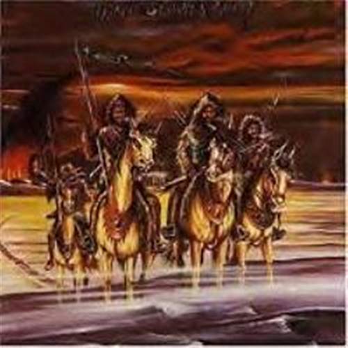 Painted album cover depicting Native American warriors on horseback.