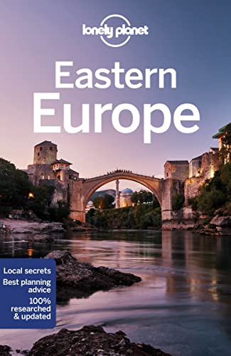 Lonely Planet Eastern Europe travel guide cover featuring the Stari Most bridge over water.