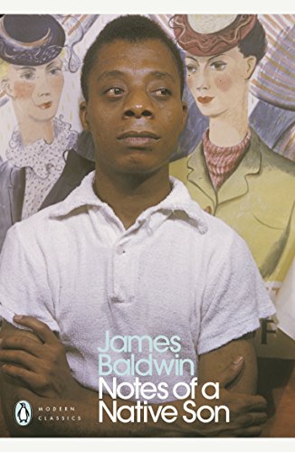 Book cover featuring a young James Baldwin with vintage portraits behind him.