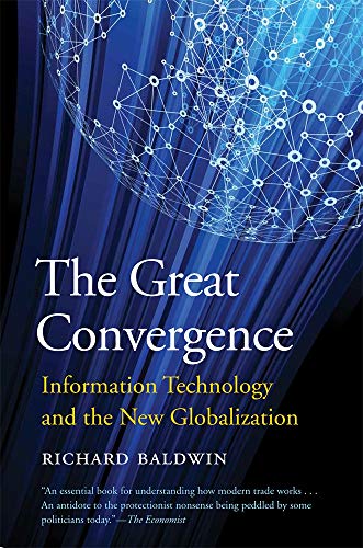 Book cover: “The Great Convergence” with a glowing network globe.