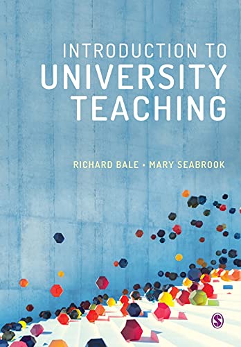 Book cover: “Introduction to University Teaching” with colorful geometric shapes.