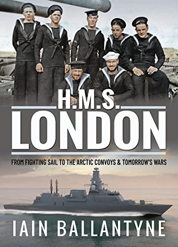Book cover showing Royal Navy sailors on deck above a modern warship at sea.