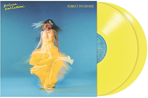 Kelsea Ballerini album cover and two yellow vinyl records.