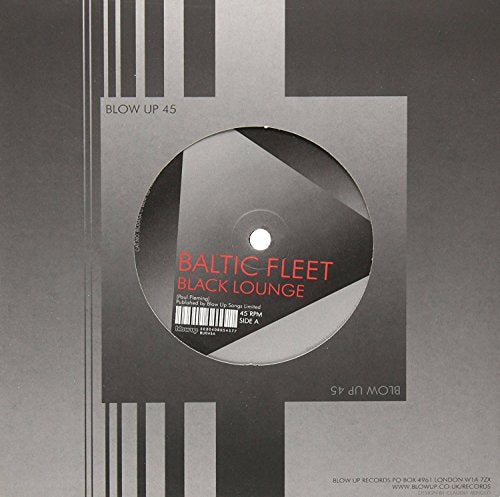Black and white vinyl record label with red text: "Baltic Fleet - Black Lounge".