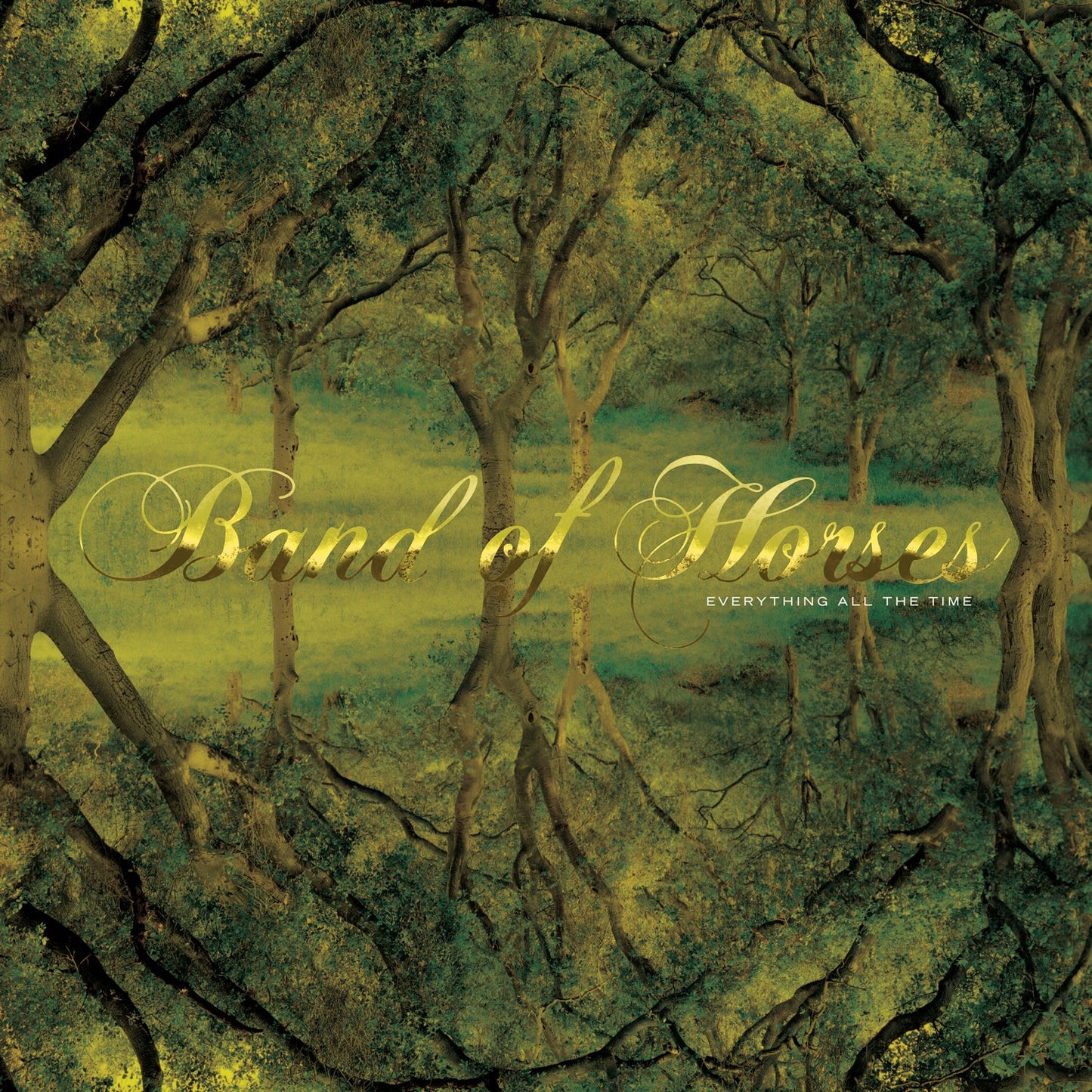 Album cover for Band of Horses’ “Everything All The Time” with tree branches.