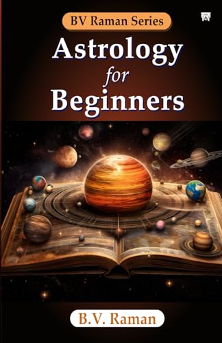 Book cover: “Astrology for Beginners” with planets and an open book.