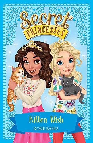 Book cover featuring two girls with cats and crowns.