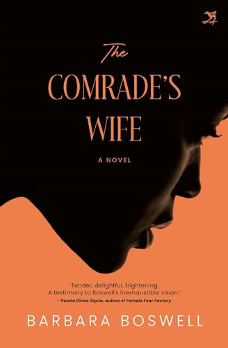 Book cover: black and orange with a profile of a woman’s face.