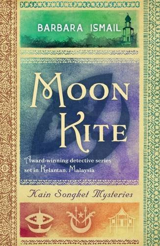 Book cover for “Moon Kite” with a silhouetted kite and mosque.