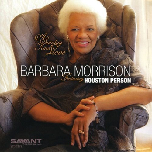 "CD cover featuring Barbara Morrison sitting in a chair, wearing a dark dress."