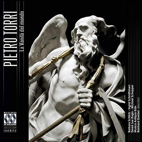 "CD cover featuring a white marble statue of a man against a black background."