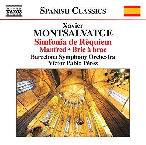 CD cover for Montsalvatge’s “Simfonia de Rèquiem” with cathedral image.
