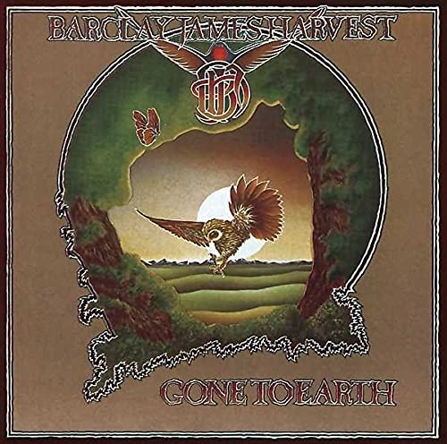 Album cover with an owl flying over a landscape framed by trees and text.