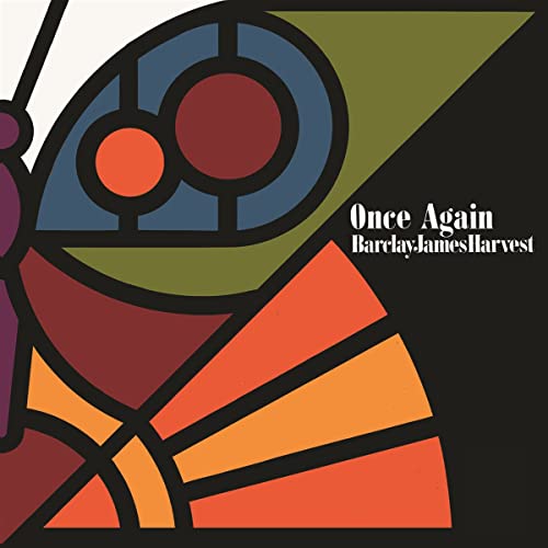 Album cover for Barclay James Harvest’s “Once Again” with abstract, colorful design.