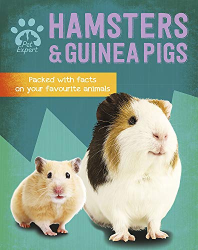 Book cover featuring a hamster and guinea pig, titled “Hamsters & Guinea Pigs.”