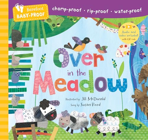 Cover of the book Over in the Meadow featuring colorful illustrations of animals.
