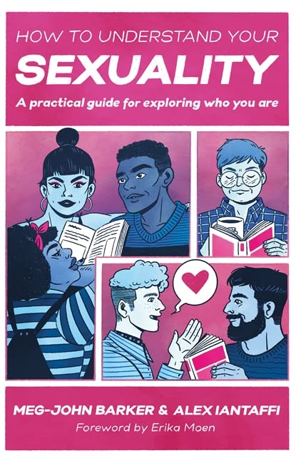 Book cover with illustrations of diverse people and a pink background.