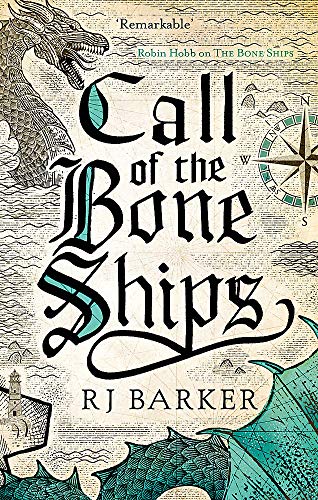 Book cover: “Call of the Bone Ships” with dragons and a compass.