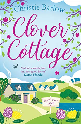 Book cover: “Clover Cottage” with illustrated cottage and floral details.